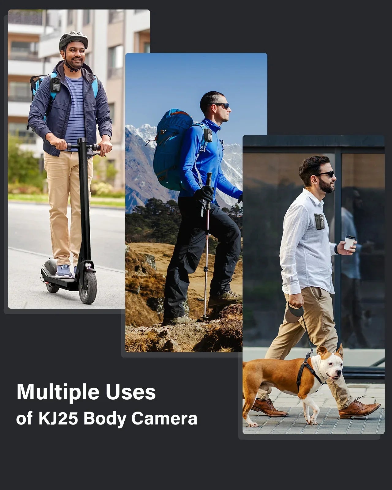 1080P Body Camera with 13-Hour Recording 64GB Black-2