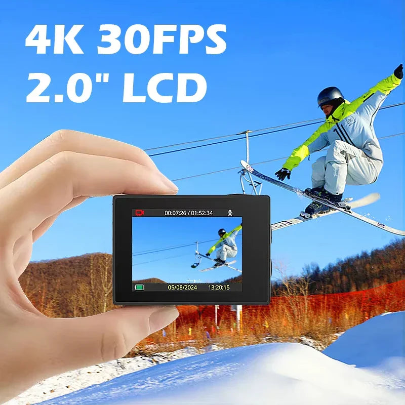 4K Action Camera 30M Waterproof Sports Cam Balck-4